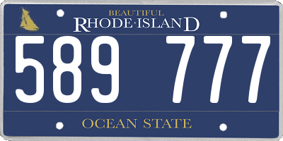 RI license plate 589777