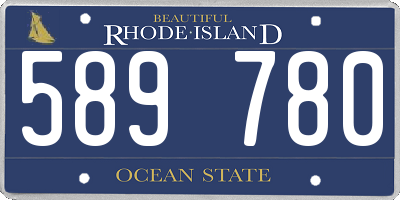 RI license plate 589780