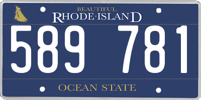 RI license plate 589781