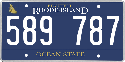 RI license plate 589787
