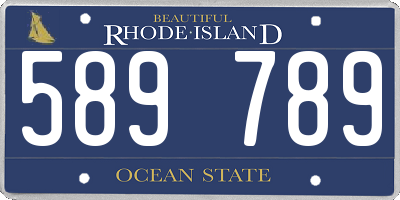 RI license plate 589789