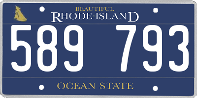 RI license plate 589793