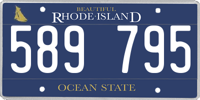 RI license plate 589795
