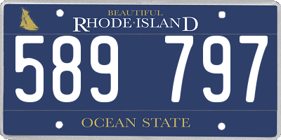 RI license plate 589797