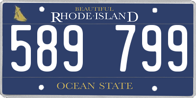 RI license plate 589799