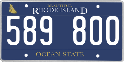 RI license plate 589800