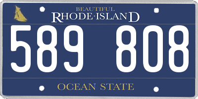 RI license plate 589808