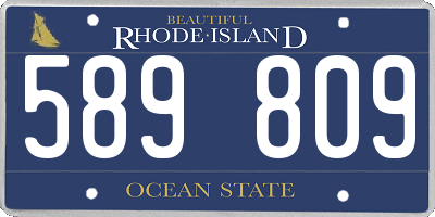 RI license plate 589809