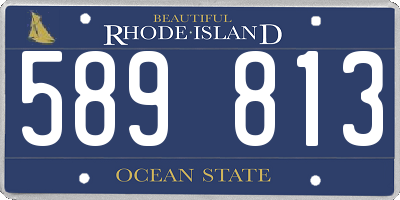 RI license plate 589813