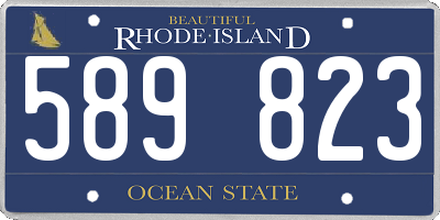 RI license plate 589823