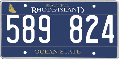 RI license plate 589824