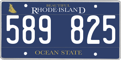 RI license plate 589825
