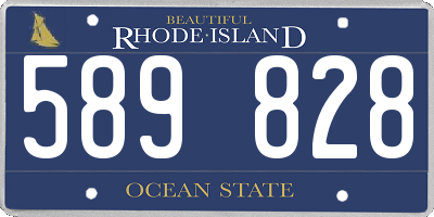 RI license plate 589828