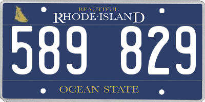 RI license plate 589829