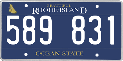 RI license plate 589831