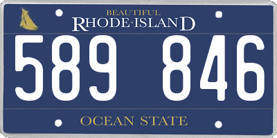 RI license plate 589846