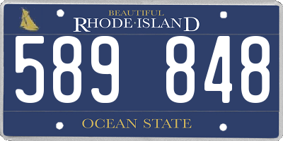 RI license plate 589848