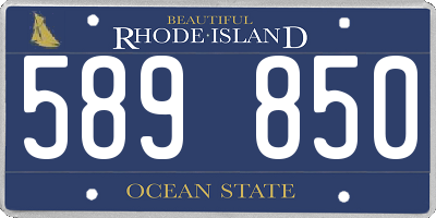 RI license plate 589850