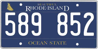 RI license plate 589852