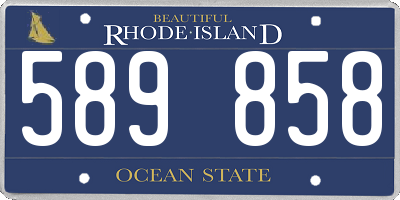 RI license plate 589858