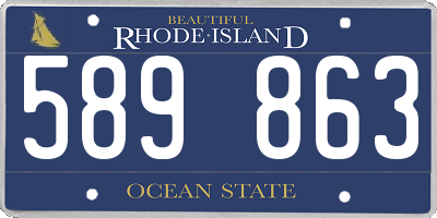 RI license plate 589863