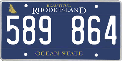 RI license plate 589864