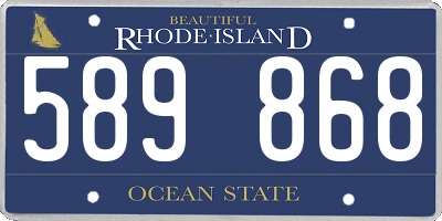 RI license plate 589868