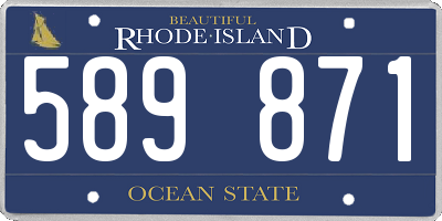 RI license plate 589871