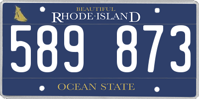 RI license plate 589873