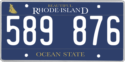 RI license plate 589876