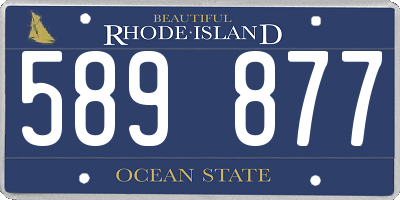 RI license plate 589877