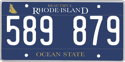 RI license plate 589879