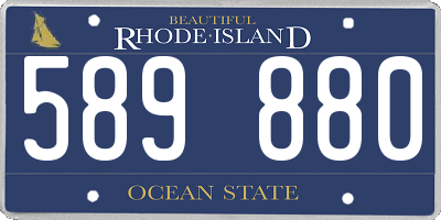 RI license plate 589880
