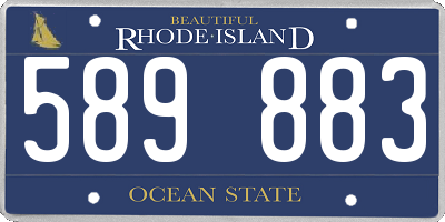 RI license plate 589883
