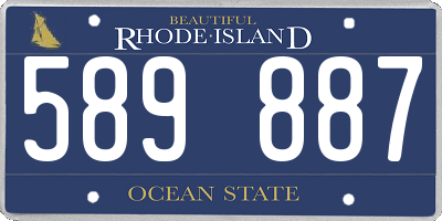 RI license plate 589887
