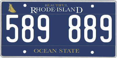 RI license plate 589889