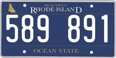 RI license plate 589891