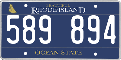 RI license plate 589894