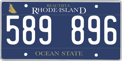 RI license plate 589896