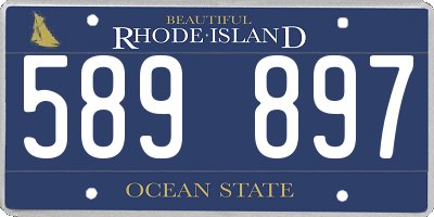 RI license plate 589897