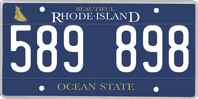 RI license plate 589898
