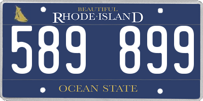 RI license plate 589899