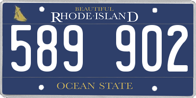 RI license plate 589902