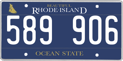 RI license plate 589906