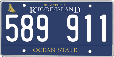 RI license plate 589911