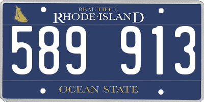 RI license plate 589913