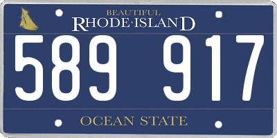 RI license plate 589917