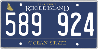 RI license plate 589924