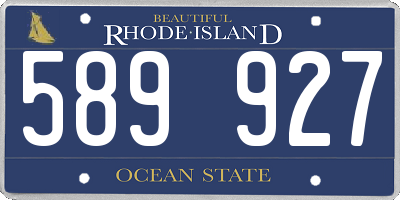 RI license plate 589927