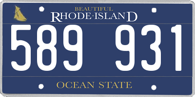 RI license plate 589931
